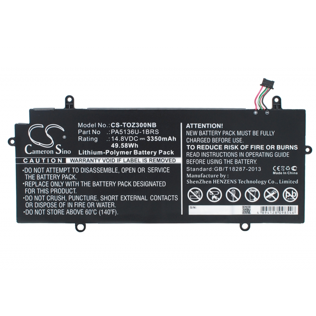 Batterier Ersätter Portege Z30-A-00N007