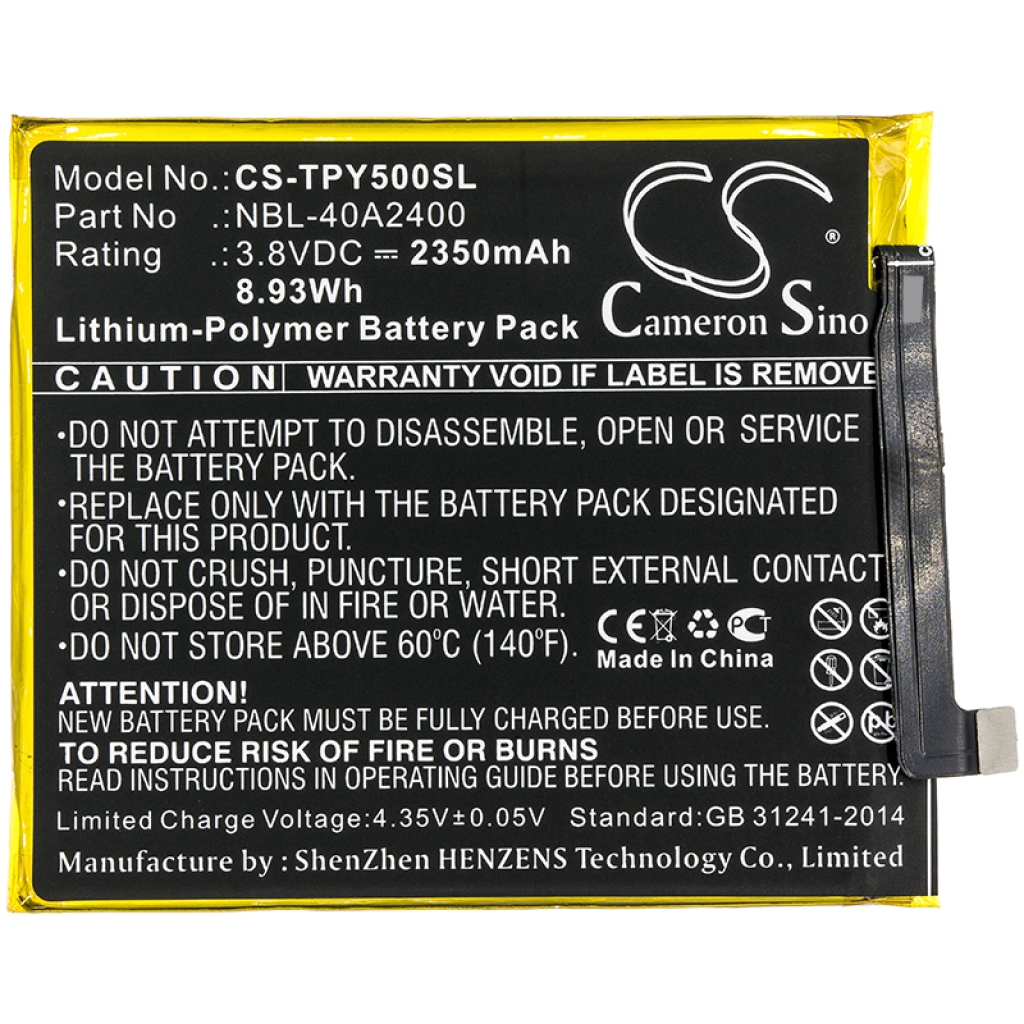 Batterier Ersätter TP804A