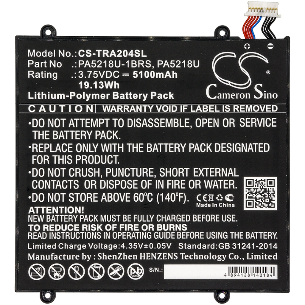 Batterier Ersätter Excite A204 AT10-B