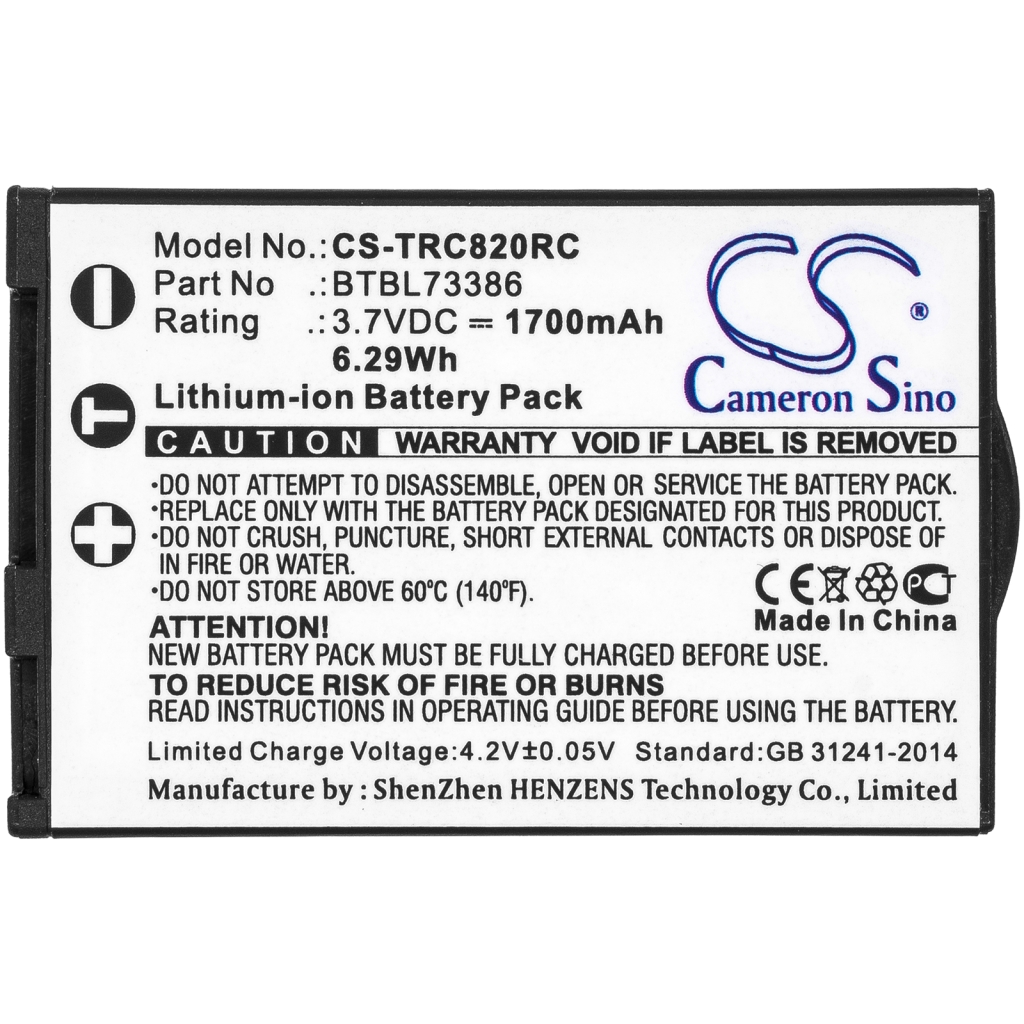 Batterier Ersätter TRC-1080