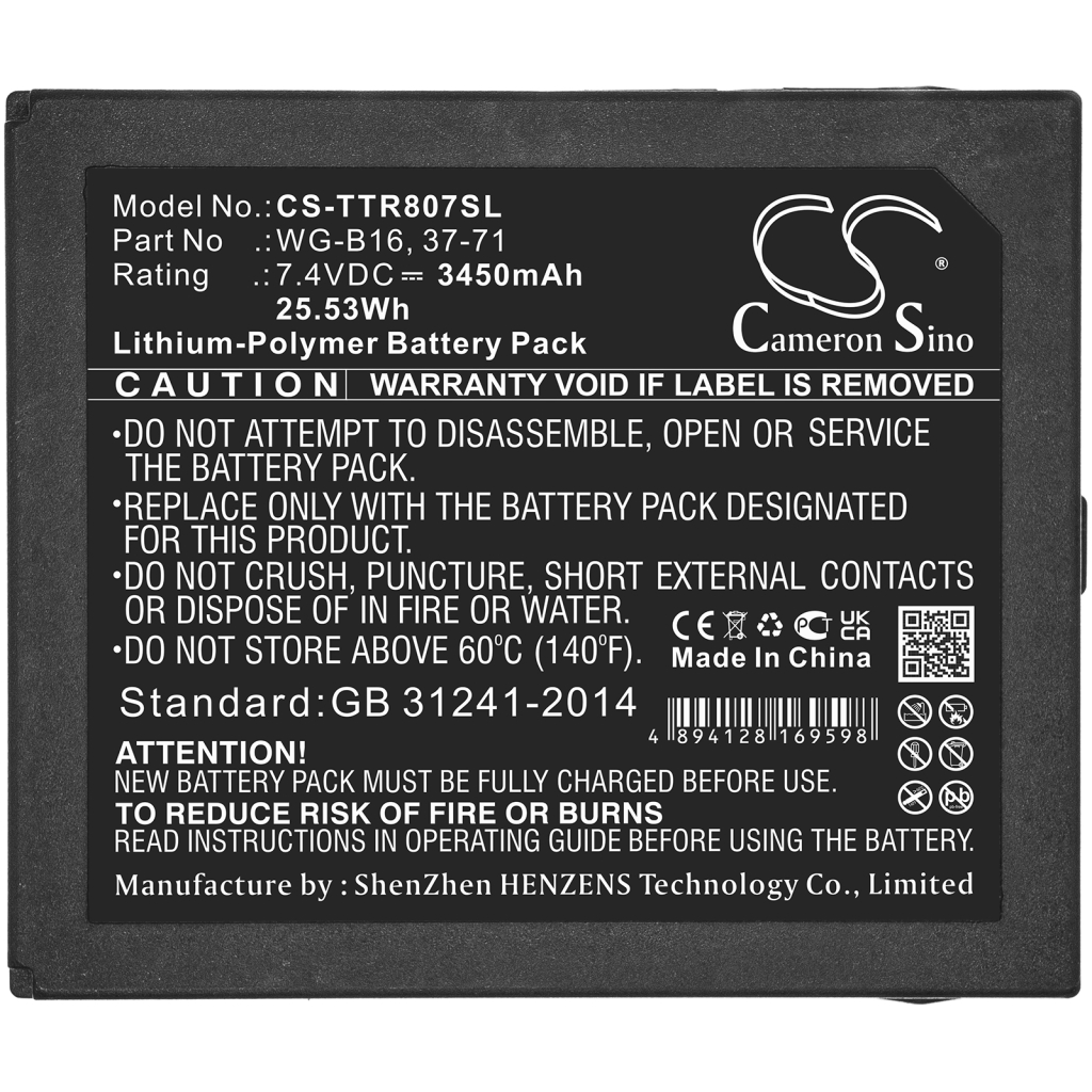 Batterier Ersätter WG-B16