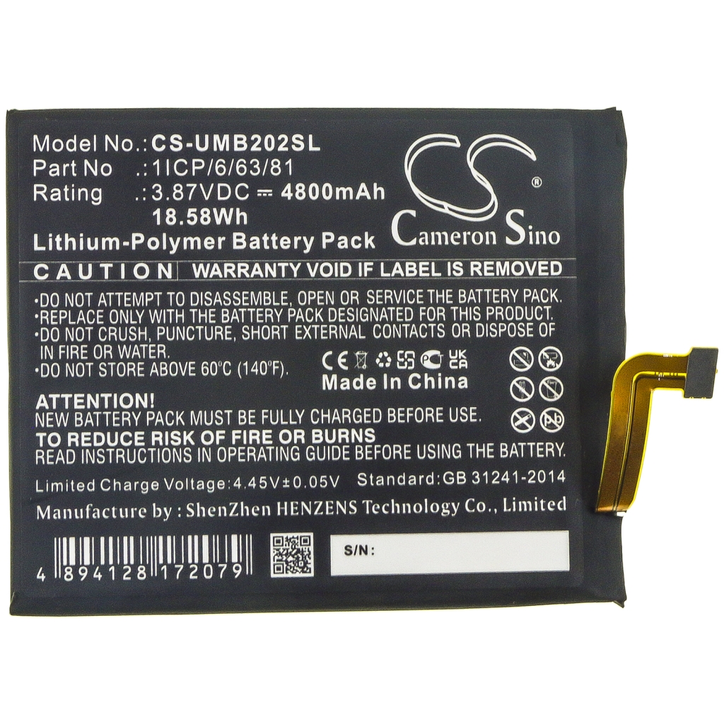 Batterier till mobiltelefoner Umi CS-UMB202SL