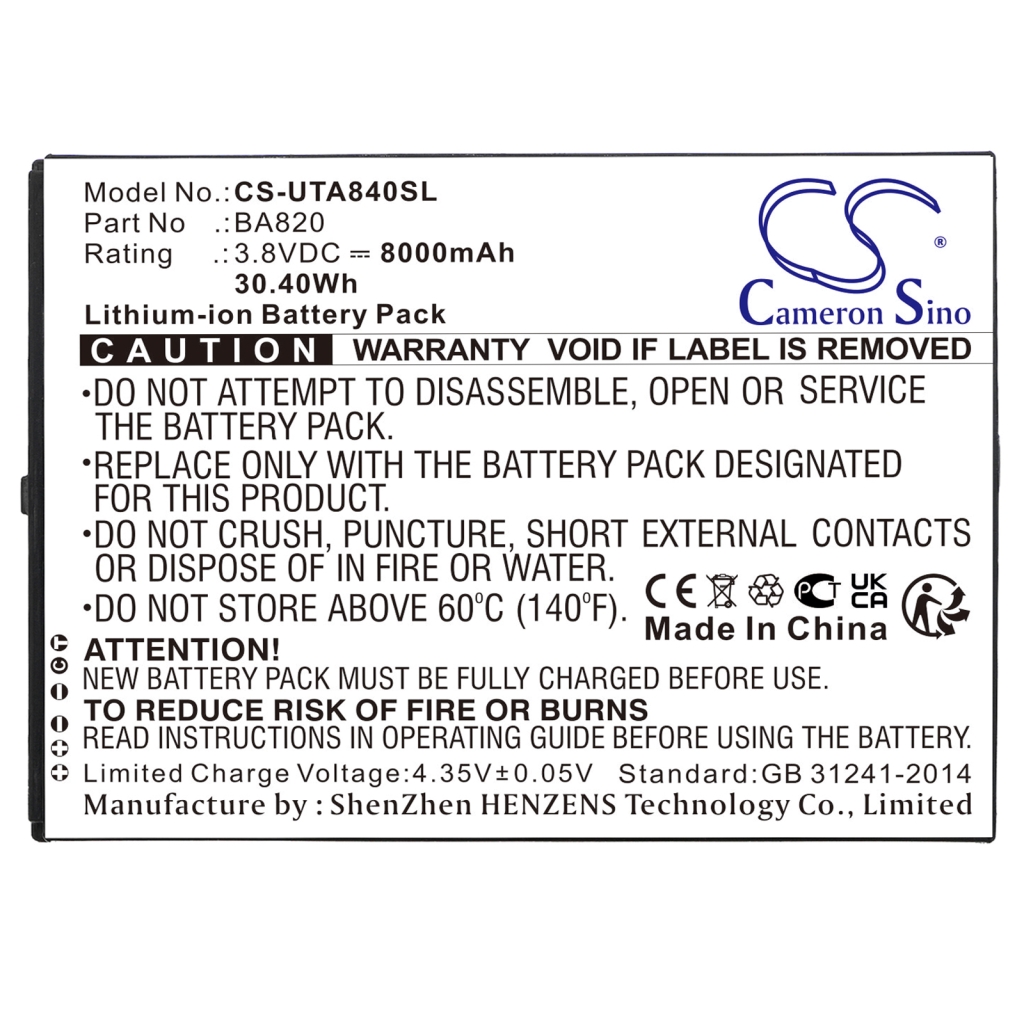 Battery Replaces BA820