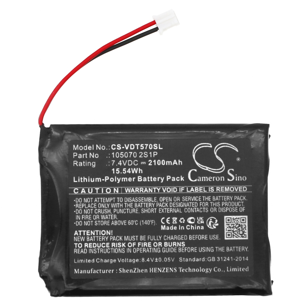 Battery Replaces 105070 2S1P