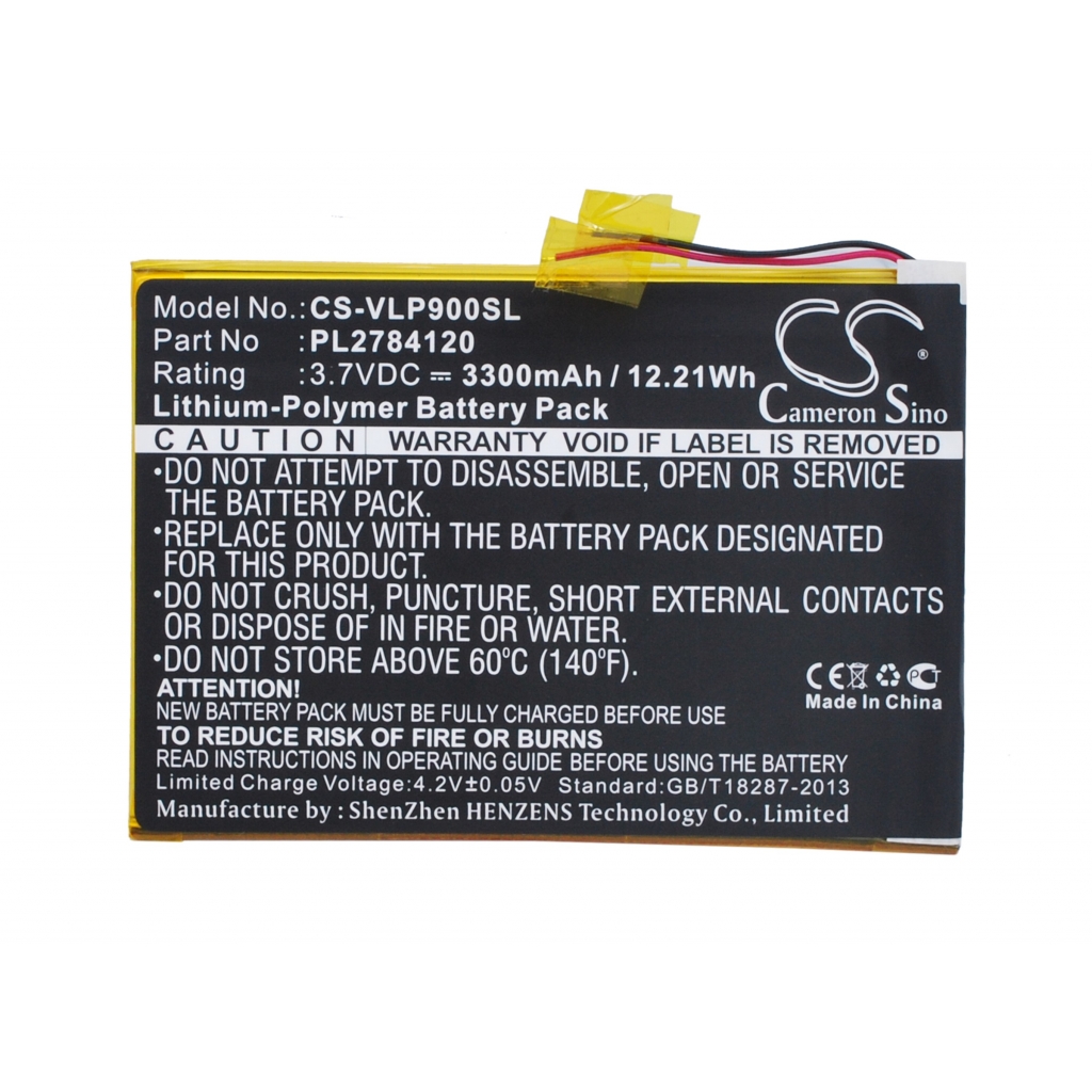 Batterier för surfplattor Visual land CS-VLP900SL