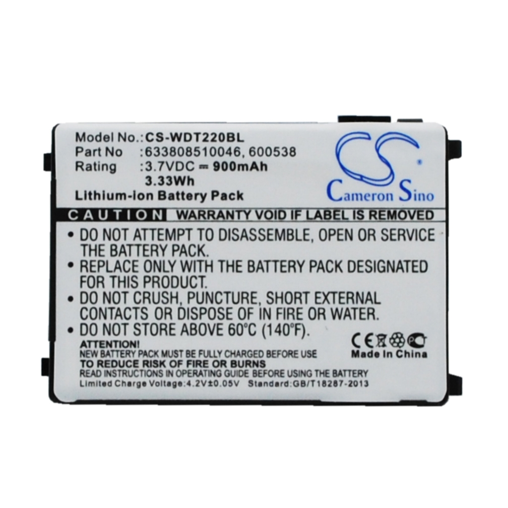 Batterier för skanner Wasp CS-WDT220BL
