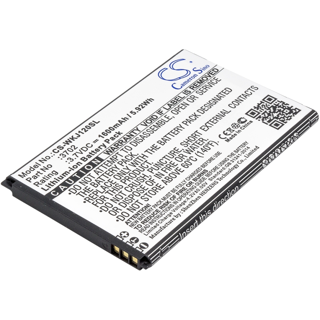 Compatible battery replacement for Wiko 3702