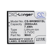 CS-WKM001SL<br />Batterier för  ersätter batteri WAX