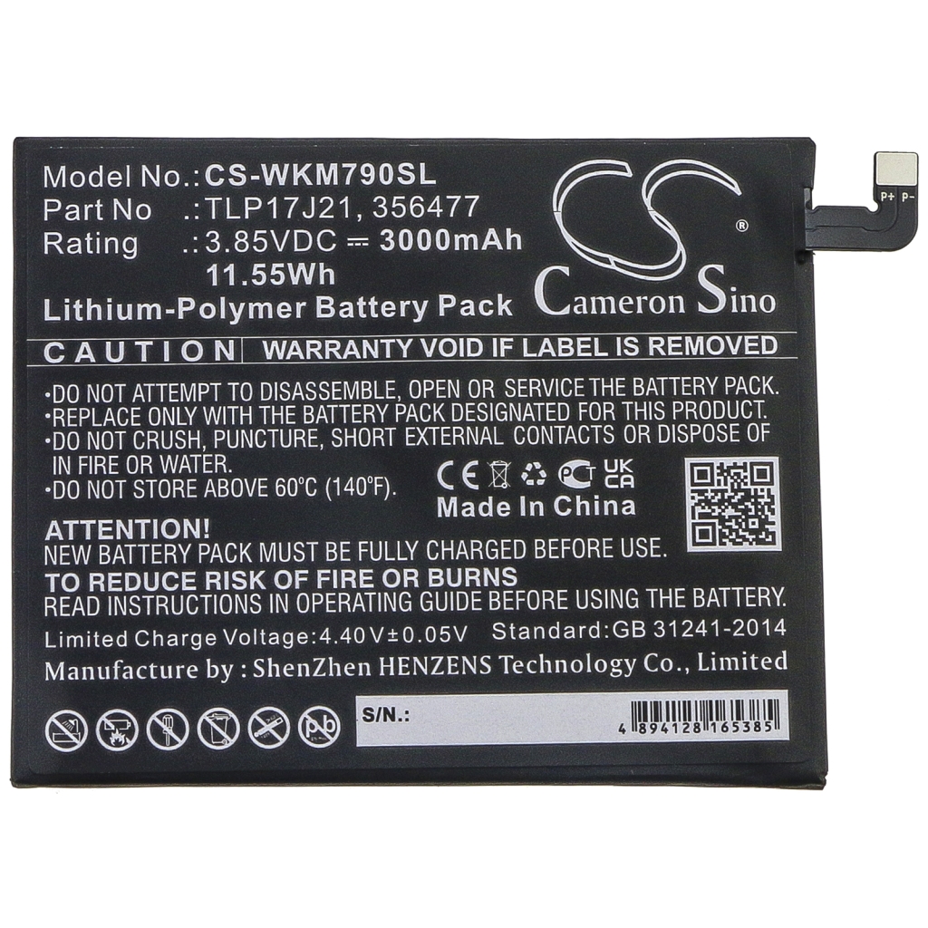 Batterier till mobiltelefoner Wiko CS-WKM790SL