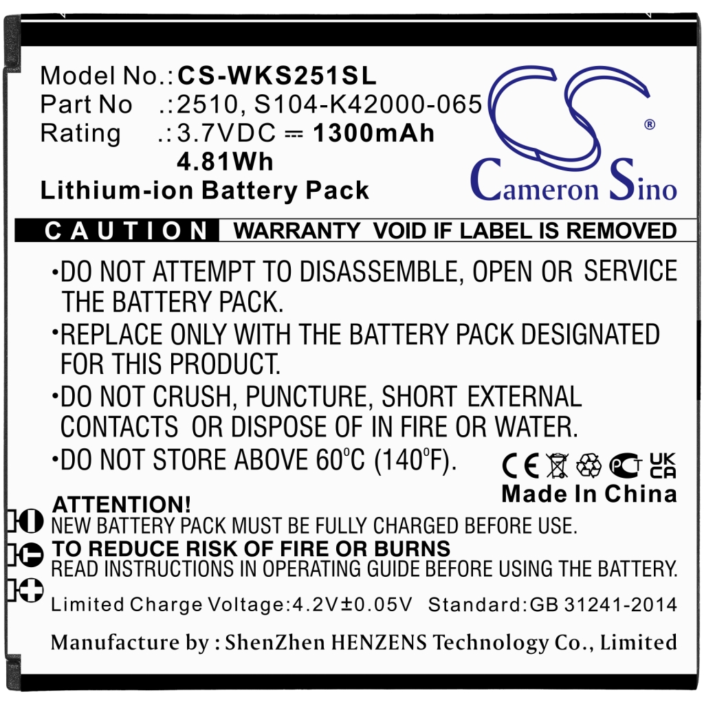 Batterier Ersätter 2510