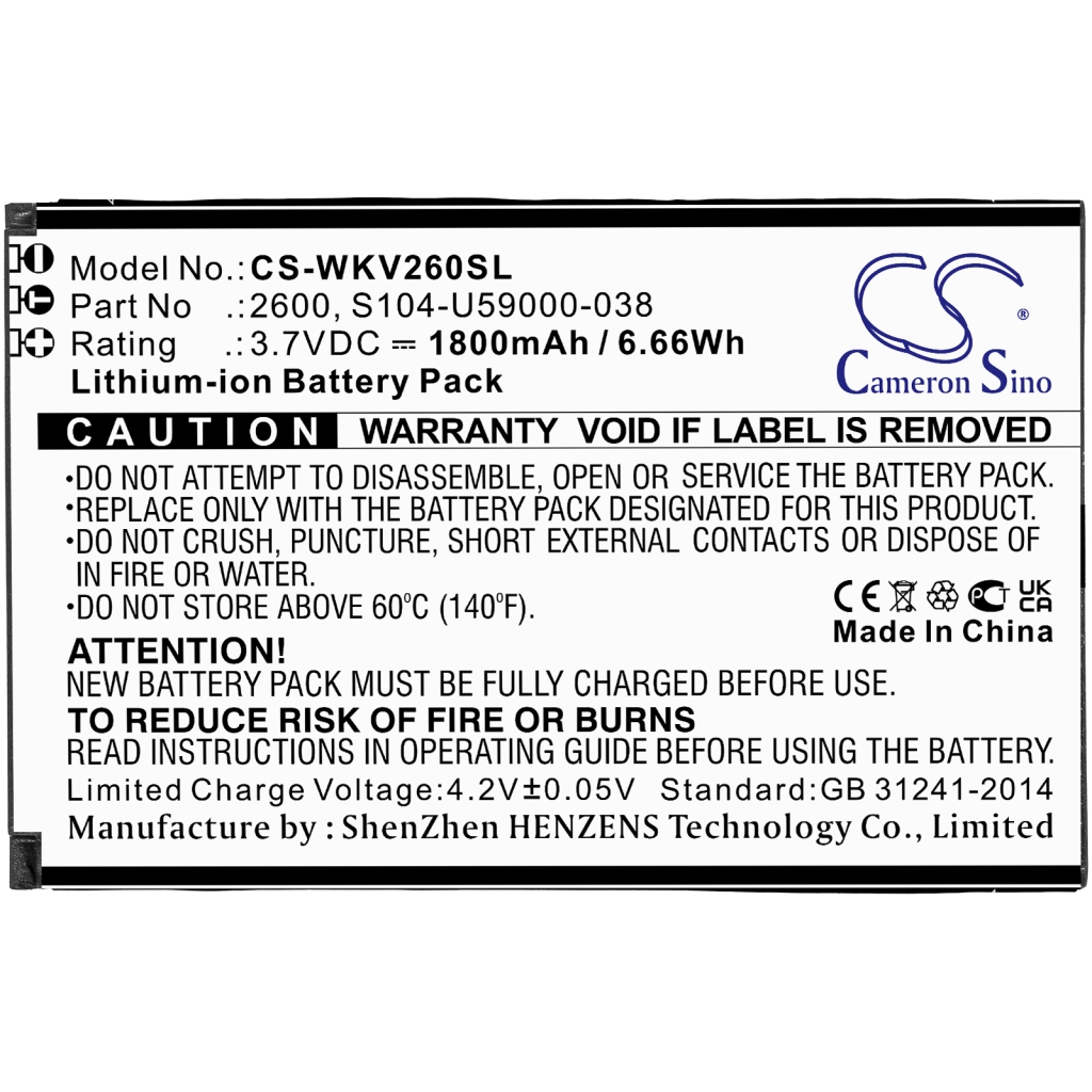 Batterier Ersätter V2600