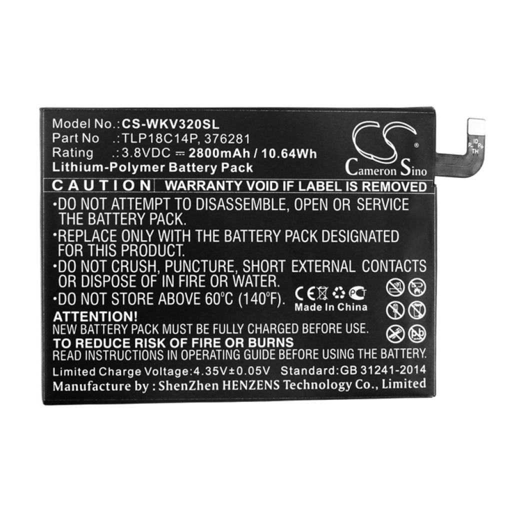 Batterier Ersätter TLP18C14P