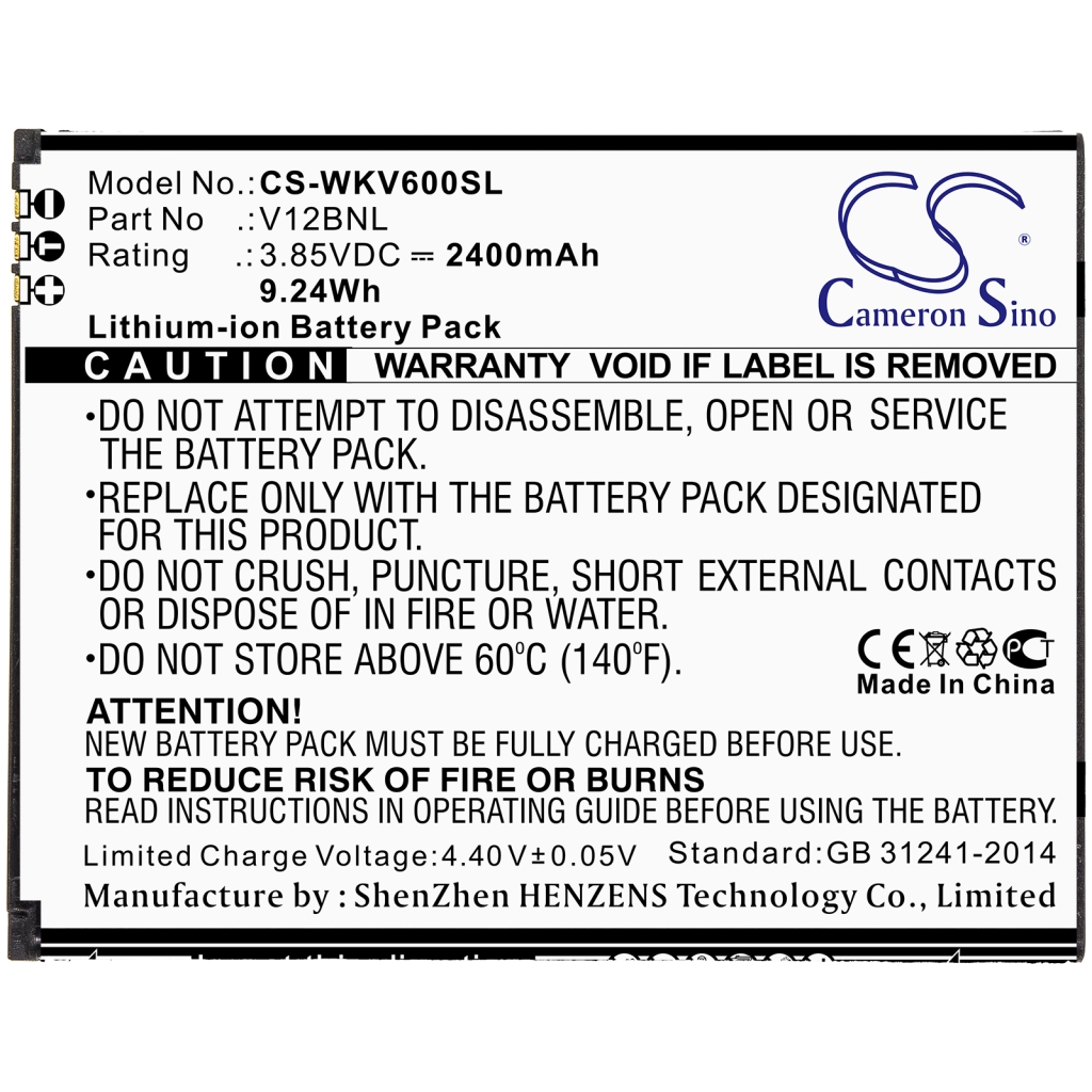 Batterier Ersätter V12BNL