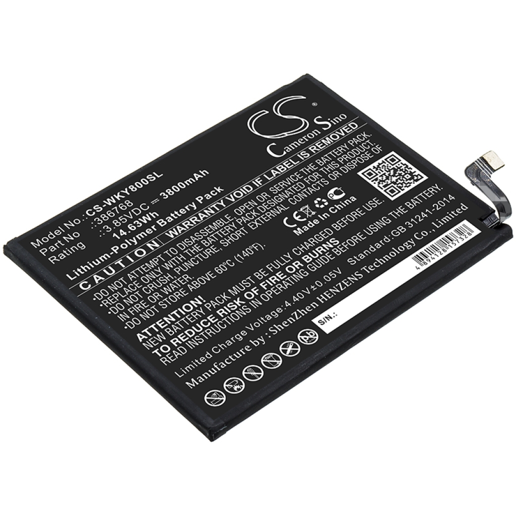 Batterier till mobiltelefoner Wiko CS-WKY800SL