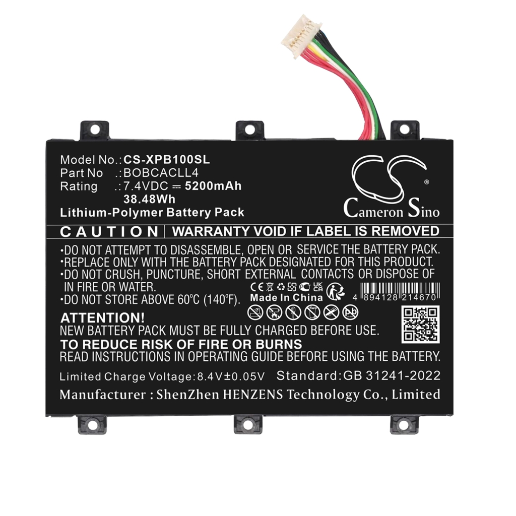 Compatible battery replacement for Xplore BOBCACLL4