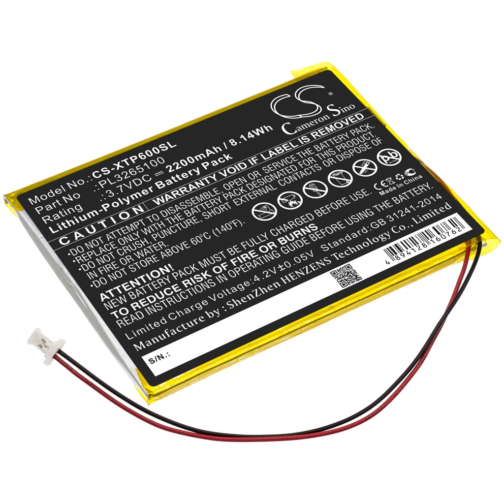 Batterier Batterier för forsknings- och mätutrustning CS-XTP600SL