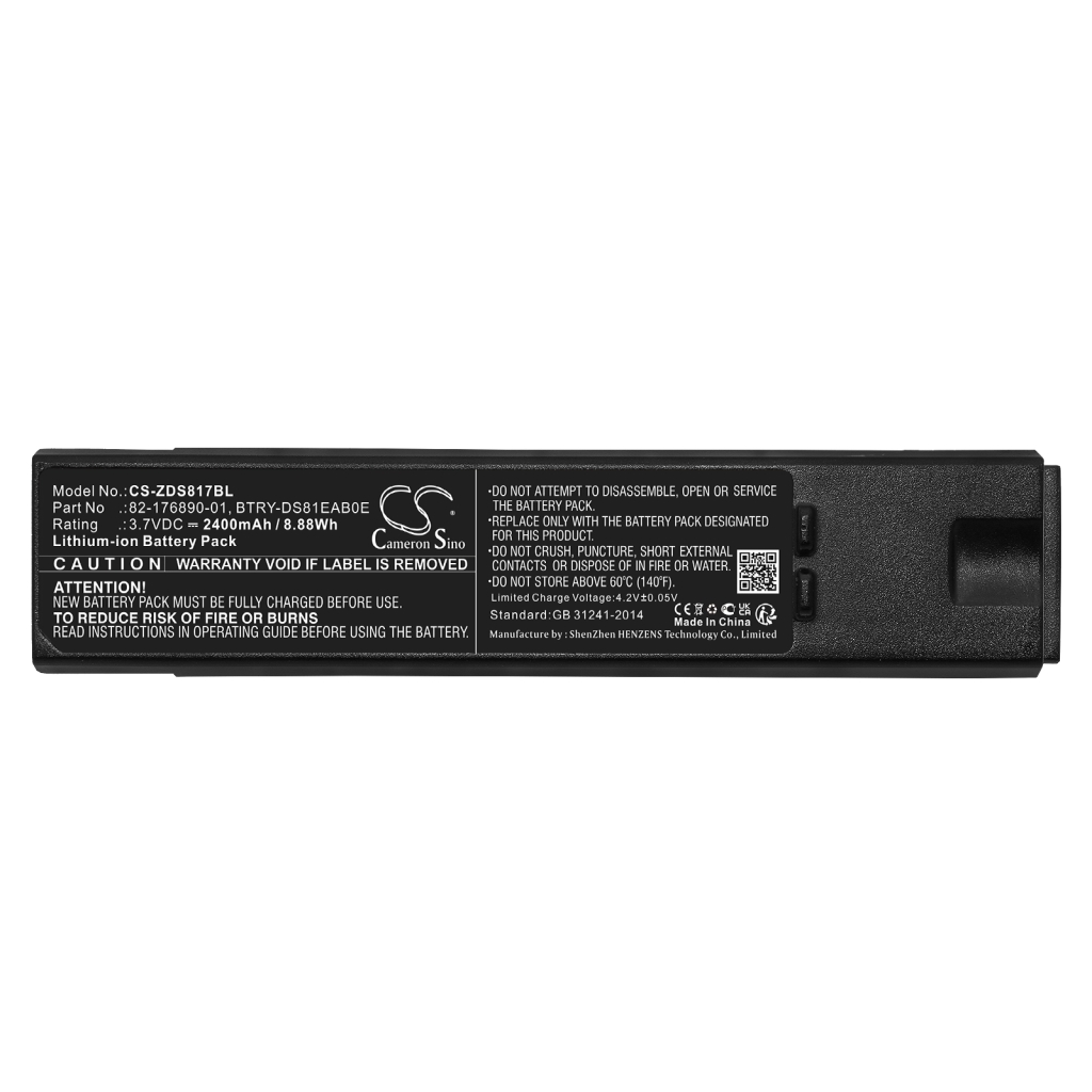 Batterier för skanner Zebra CS-ZDS817BL
