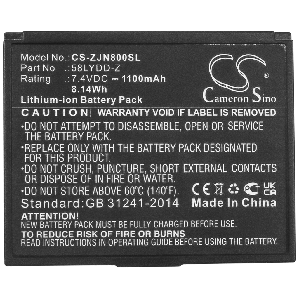Batterier Ersätter ZJ-8001