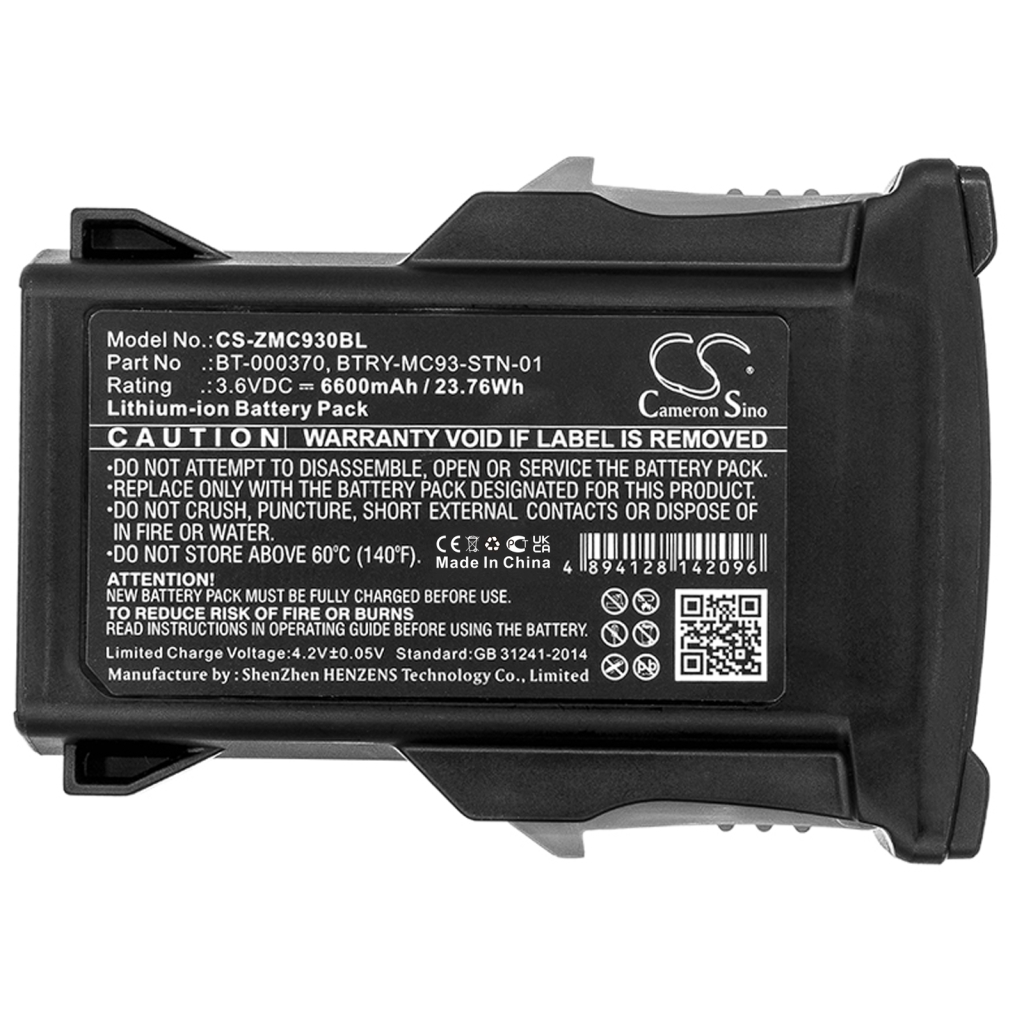 Batterier för skanner Zebra CS-ZMC930BL