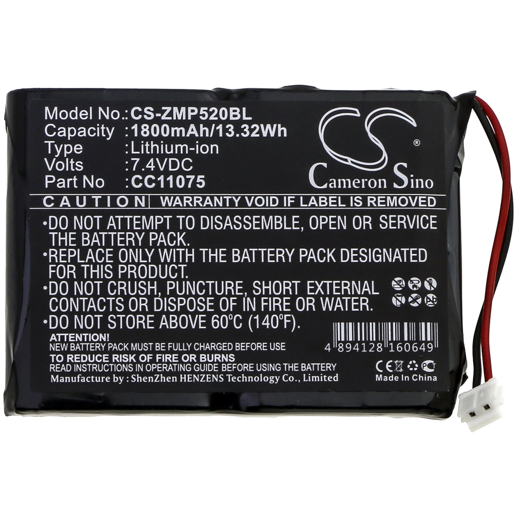 Batterier för skrivare Monarch CS-ZMP520BL