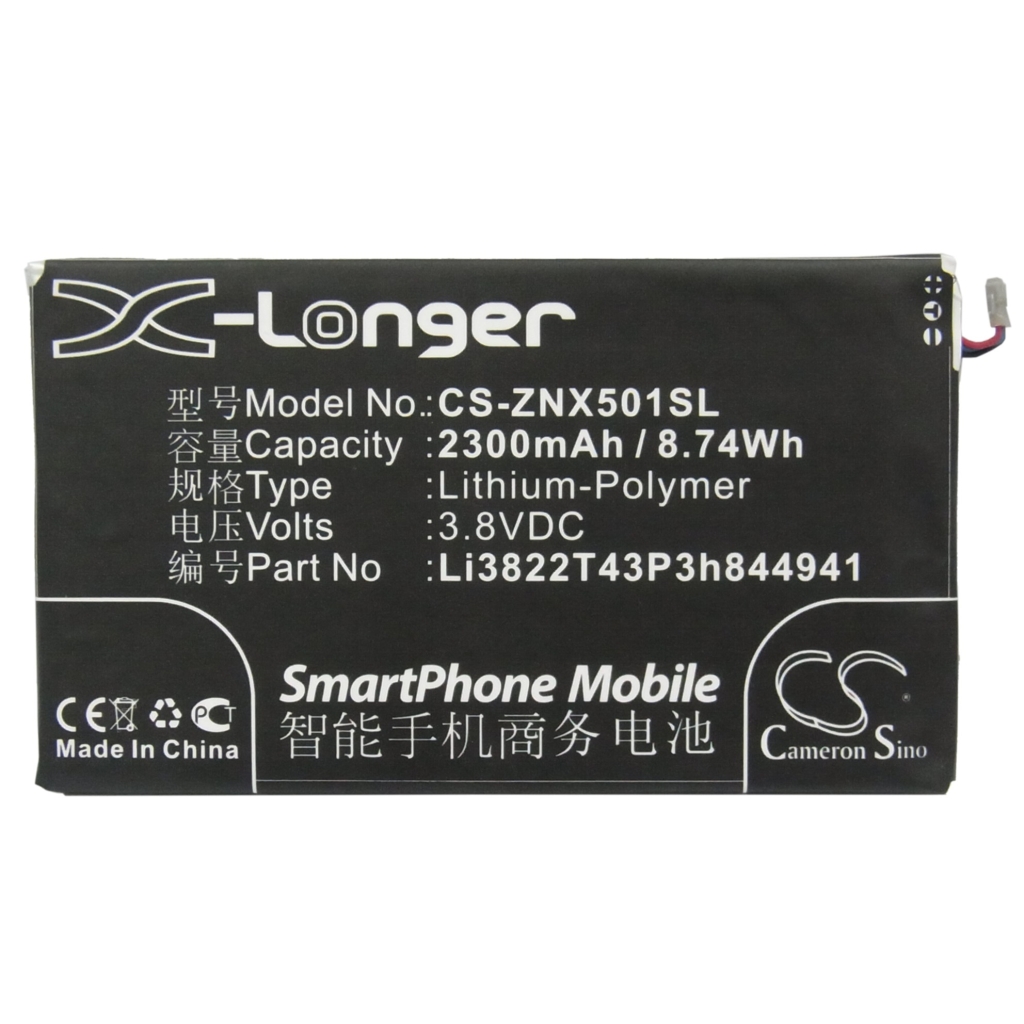 Batterier till mobiltelefoner ZTE CS-ZNX501SL