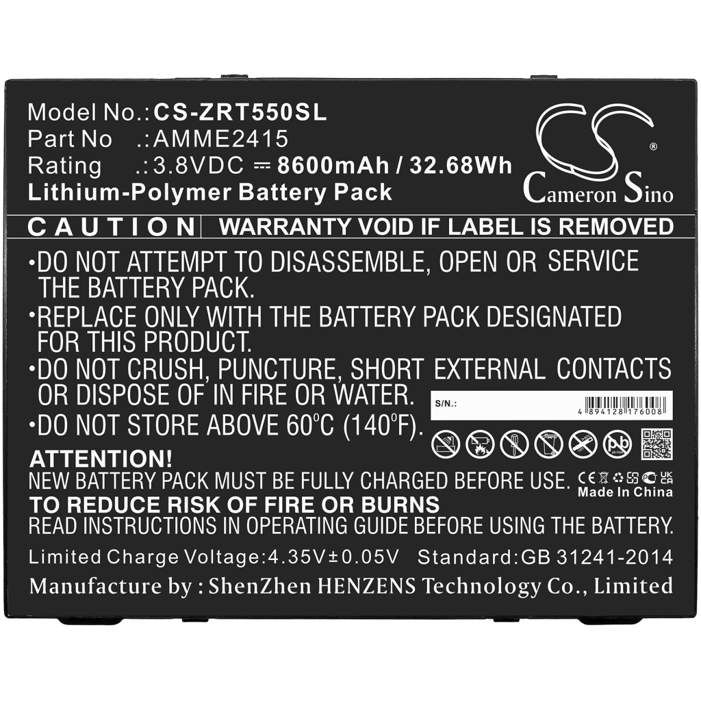 Batterier Ersätter BTRY-ET5X-8IN1-01