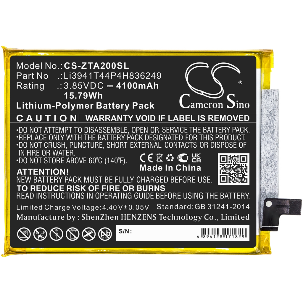 Batterier Ersätter Li3941T44P4H836249