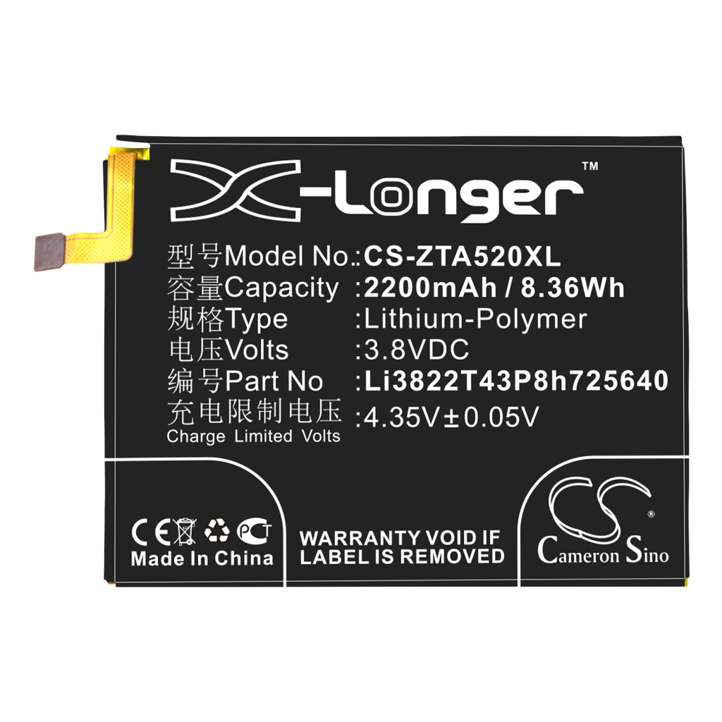 Batterier till mobiltelefoner ZTE CS-ZTA520XL