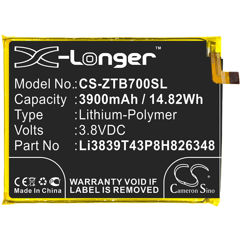 Batterier Ersätter Li3839T43P8H826348