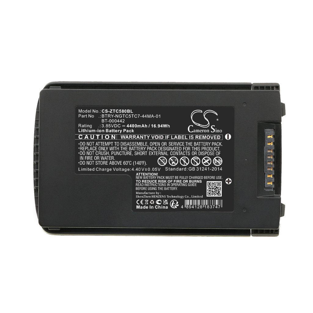 Batterier för skanner Zebra CS-ZTC580BL