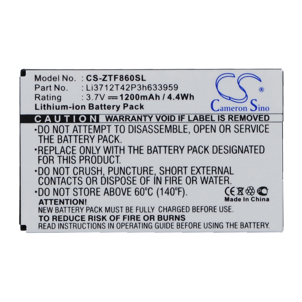 Battery Replaces Li3712T42P3h633959