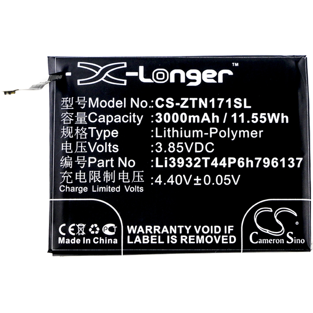 Batterier Ersätter Z17 Mini Standard Edition Dual SIM TD-LTE