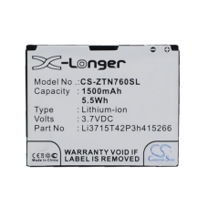 Compatible battery replacement for USCellular LI3715T42P3H415266