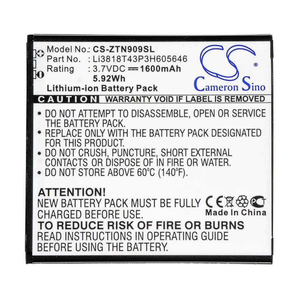 Batterier Ersätter Li3715T42P3H605646