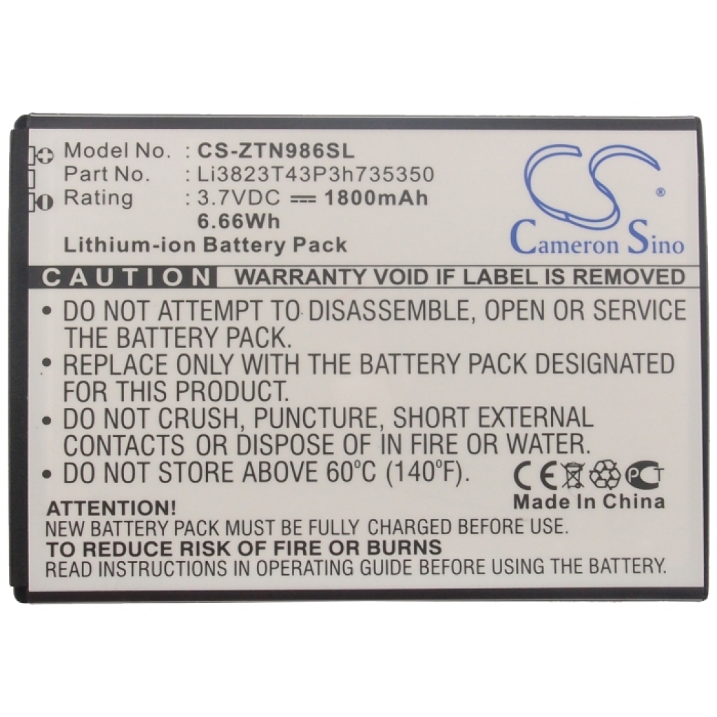 Batterier till mobiltelefoner Tegra CS-ZTN986SL