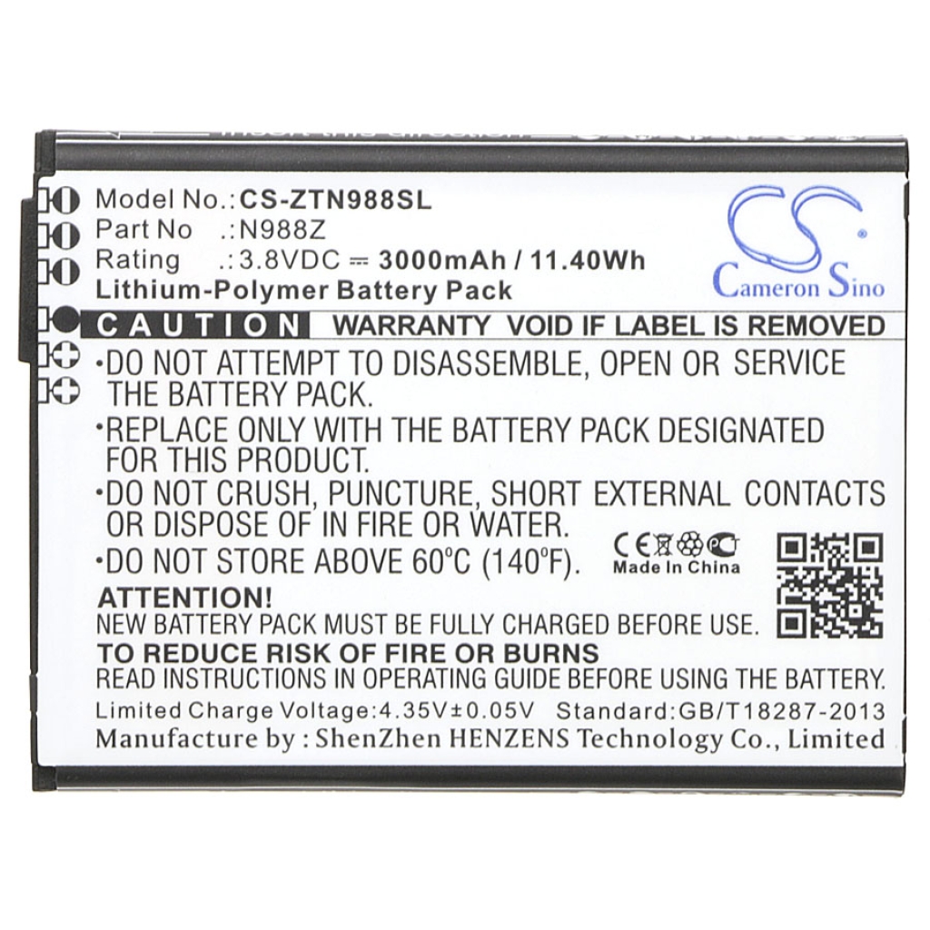 Batterier Ersätter N988Z