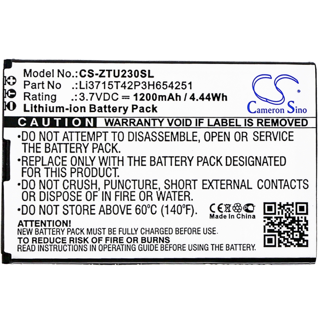 Batterier Ersätter Li3712T42P3h654246h