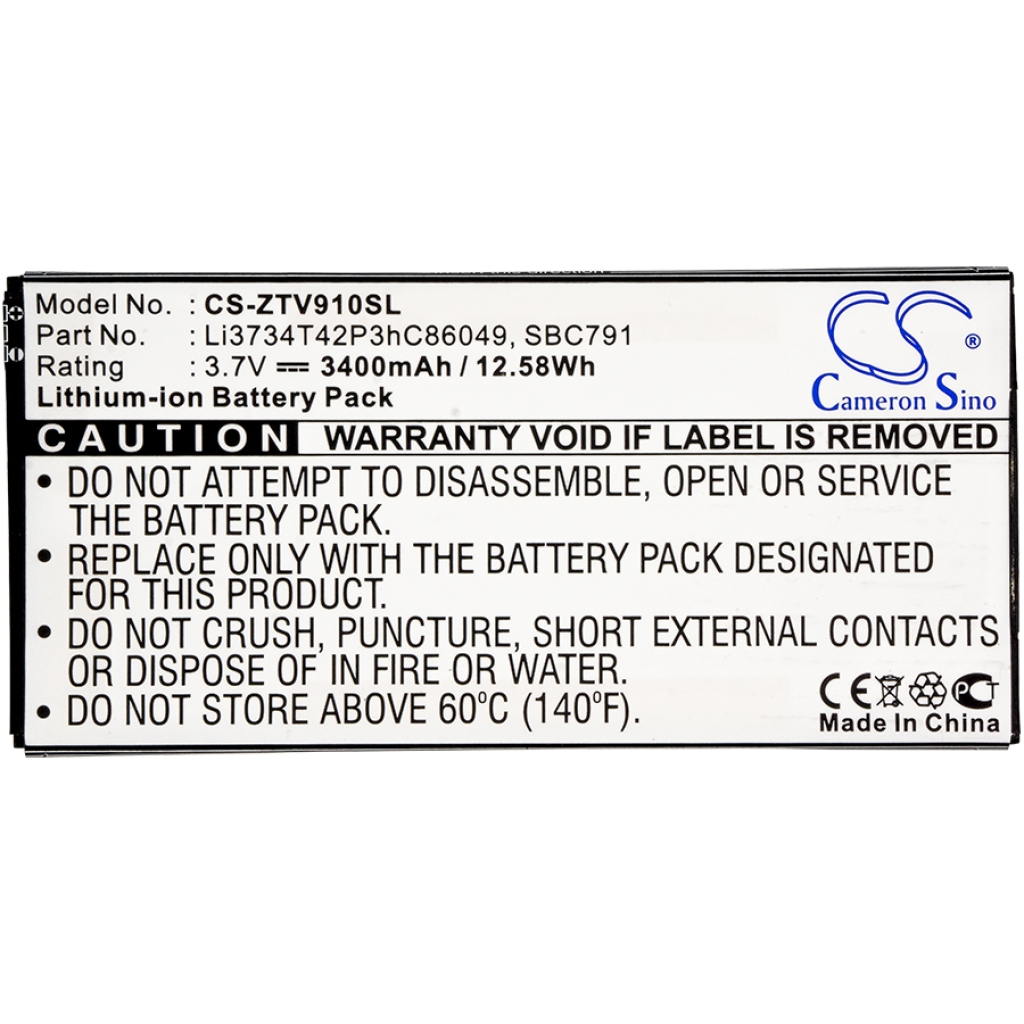 Tablet Battery Optus CS-ZTV910SL