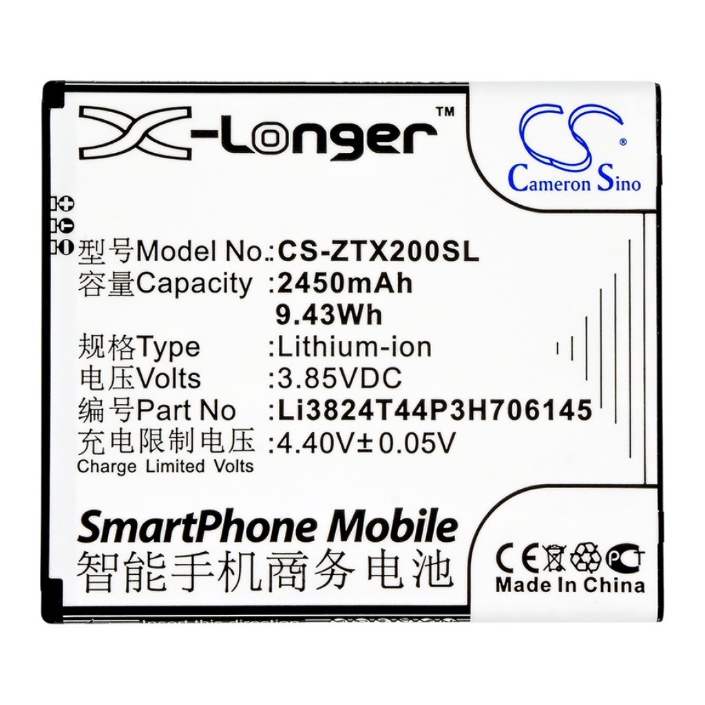 Batterier till mobiltelefoner ZTE CS-ZTX200SL