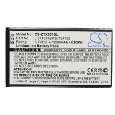 Compatible battery replacement for ZTE LI3715T42P3H734158